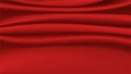 Abstract red silk vector background.Luxury cloth or liquid soft wave. Royalty Free Stock Photo